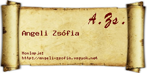 Angeli Zsófia névjegykártya