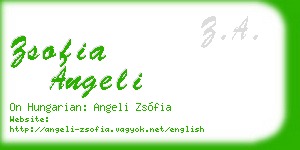 zsofia angeli business card