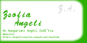 zsofia angeli business card